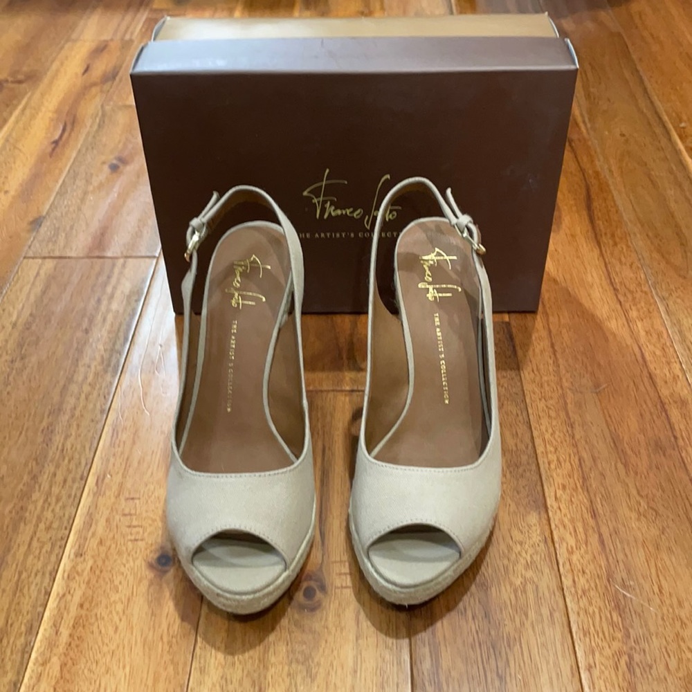 Franco Sarto Kashmir Wedge Espadrilles size 10